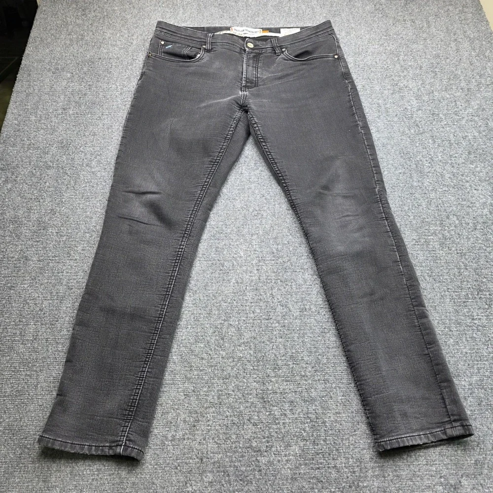 Tailor Vintage Canaan Slim Fit Pants Mens 36x32 Charcoal‎ Gray Comfort Stretch